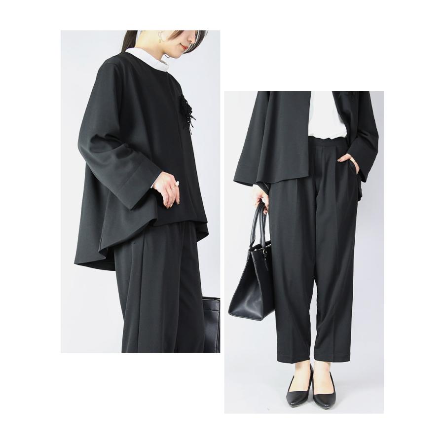 コーデセット レディース 4点 セットアップ ジャケット パンツ ブラウス アクセ ブローチ トップス ボトムス 体型カバー 送料無料 福袋 おしゃれ | and it_ | 08