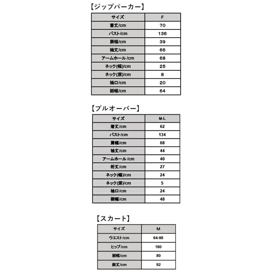 爆買 コーデセット レディース 3点 パーカー カットソー スカート トップス ボトムス 体型カバー 春 秋 白 M 送料無料 福袋 おしゃれ | and it_ | 12