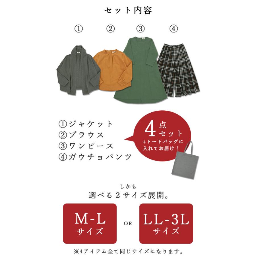 福袋 22 レディース Dgy ブランド 4点セット 50代 40代 30代 代 ジャケット アウター ブラウス パンツ ワンピース 体型カバー おしゃれ アンドイット And It レディース 通販 Paypayモール