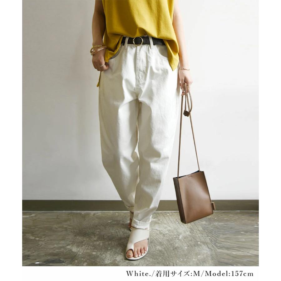 爆買 サルエルパンツ デニム レディース ジーパン ジーンズ ボトムス 白 体型カバー S M L 2L 3L 4L 大きいサイズ 50代 40代 30代 20代 ワイド おしゃれ SS, AW,の画像