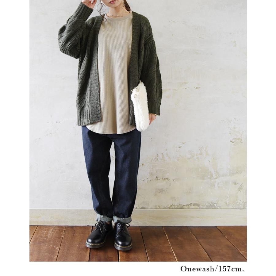 サルエルパンツ デニム レディース ジーパン ジーンズ ボトムス 白 体型カバー S M L 2L 3L 4L 大きいサイズ 50代 40代 30代 20代 ワイド おしゃれ SS, AW, | and it_ | 10