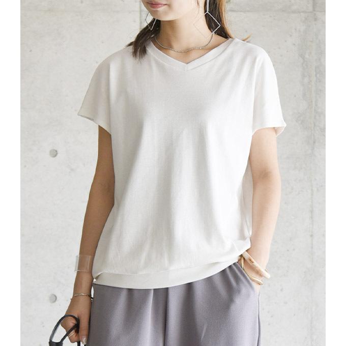 DES PRES / 半袖カットソー/FREE/コットン/WHT/無地 and it_（アンドイット） tシャツ レディース 半袖 白 無地 カットソー