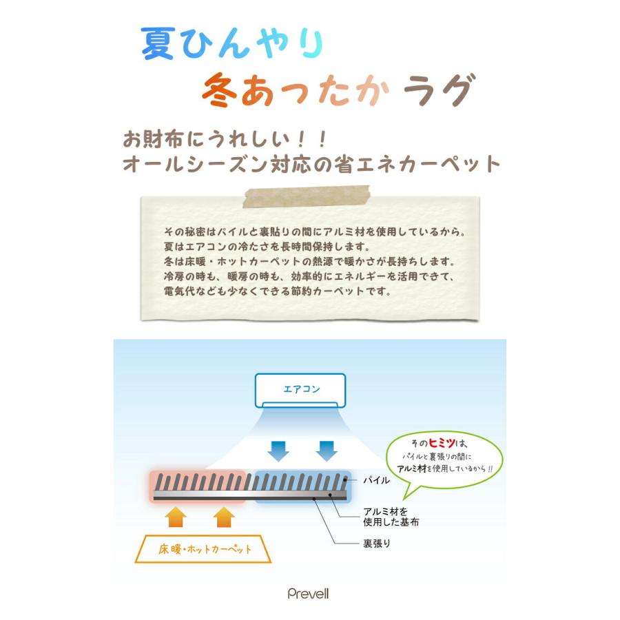 プレーベル ラグマット ラグ 省エネラグ ジオーニ 約1.5畳 130 プレーベル ラグマット ラグ 省エネラグ ジオーニ 約1.5畳 130
