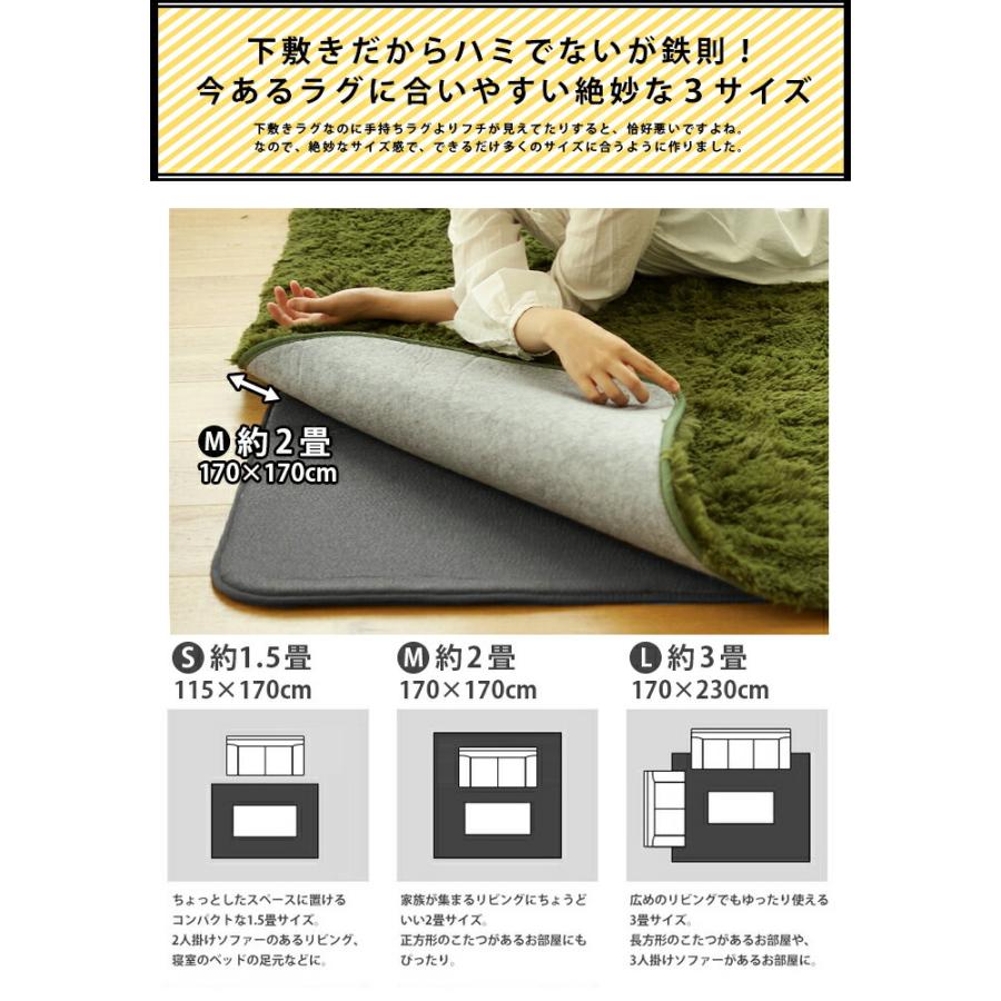 スミノエ 防音 ふかふか 下敷き専用ラグ ふかぴた 約2畳 170