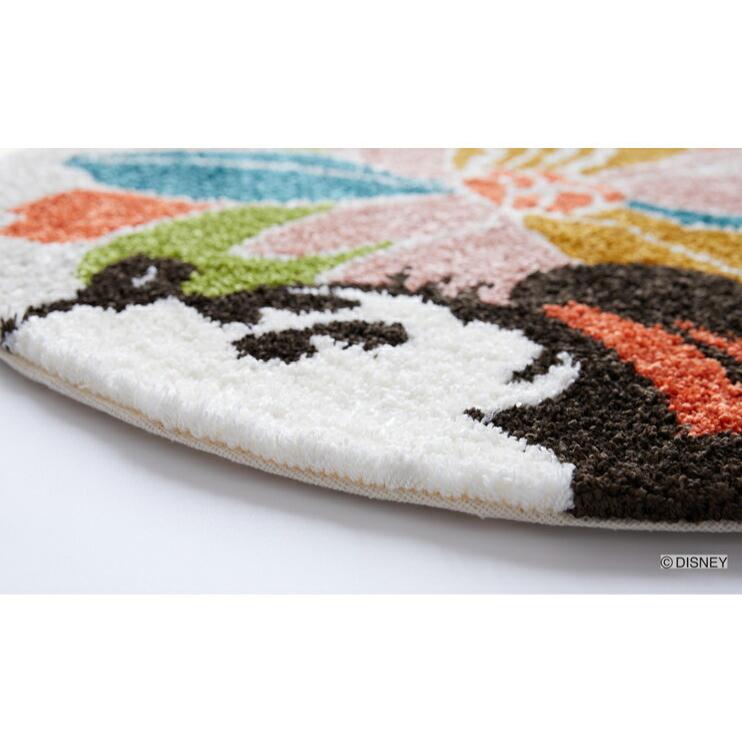 スミノエ ディズニー ラグ カーペット 90cm円形 ミッキー/ウィズ