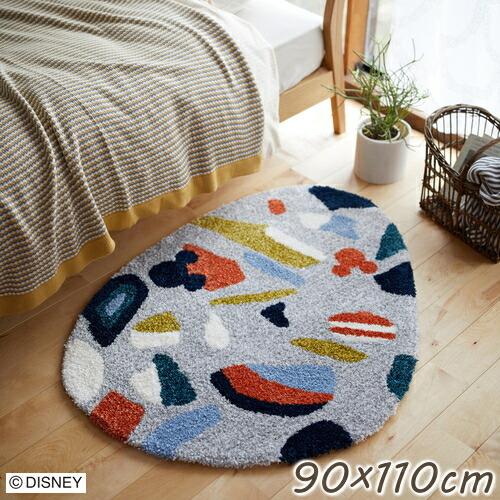 スミノエ ディズニー ラグ カーペット 90cm円形 ミッキー/ストーンラグ