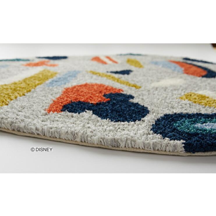 スミノエ ディズニー ラグ カーペット 90cm円形 ミッキー/ストーンラグ
