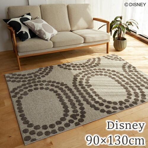 スミノエ ディズニー ラグ カーペット 90×130cm ミッキー/ドットリング