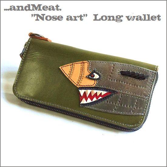 ギフト プレゼントandMeat. 本革 ヌメ革 ミリタリーノーズアート