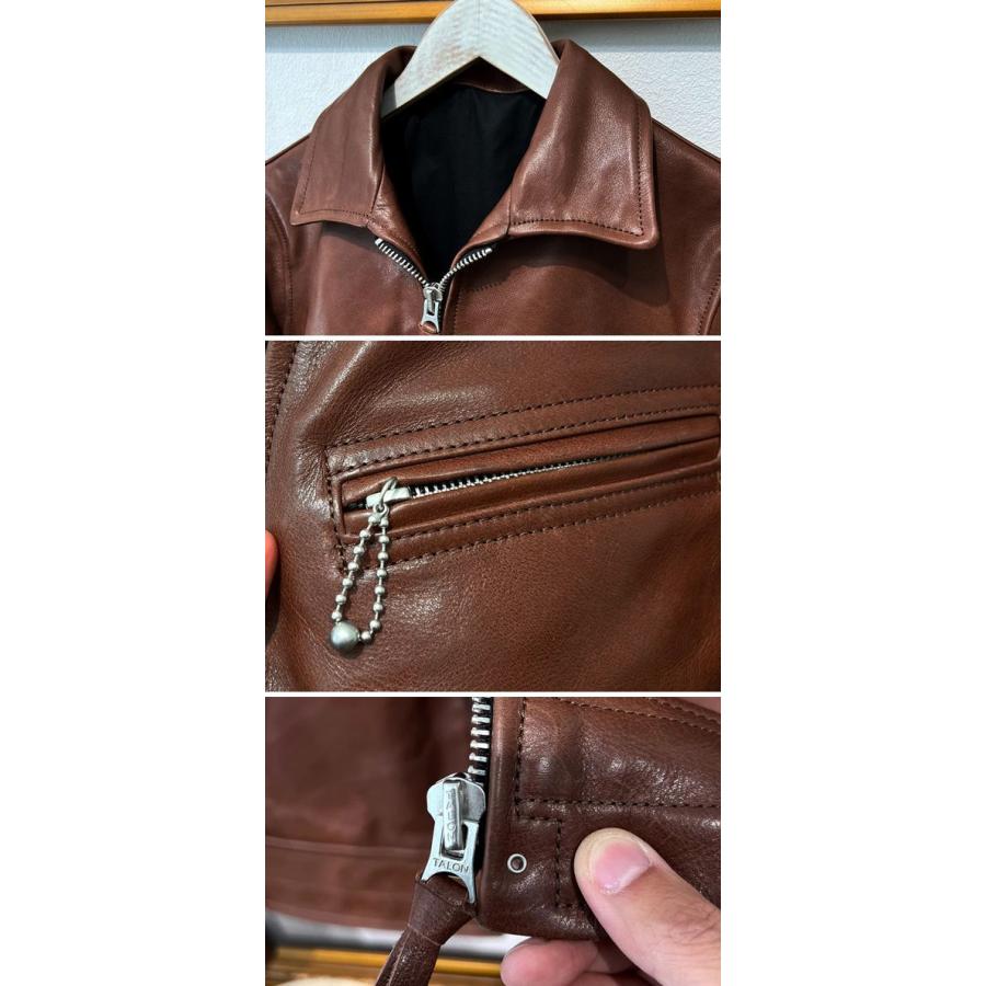 少量生産 革ジャン 本革 カウハイドレザー メンズ レザージャケット