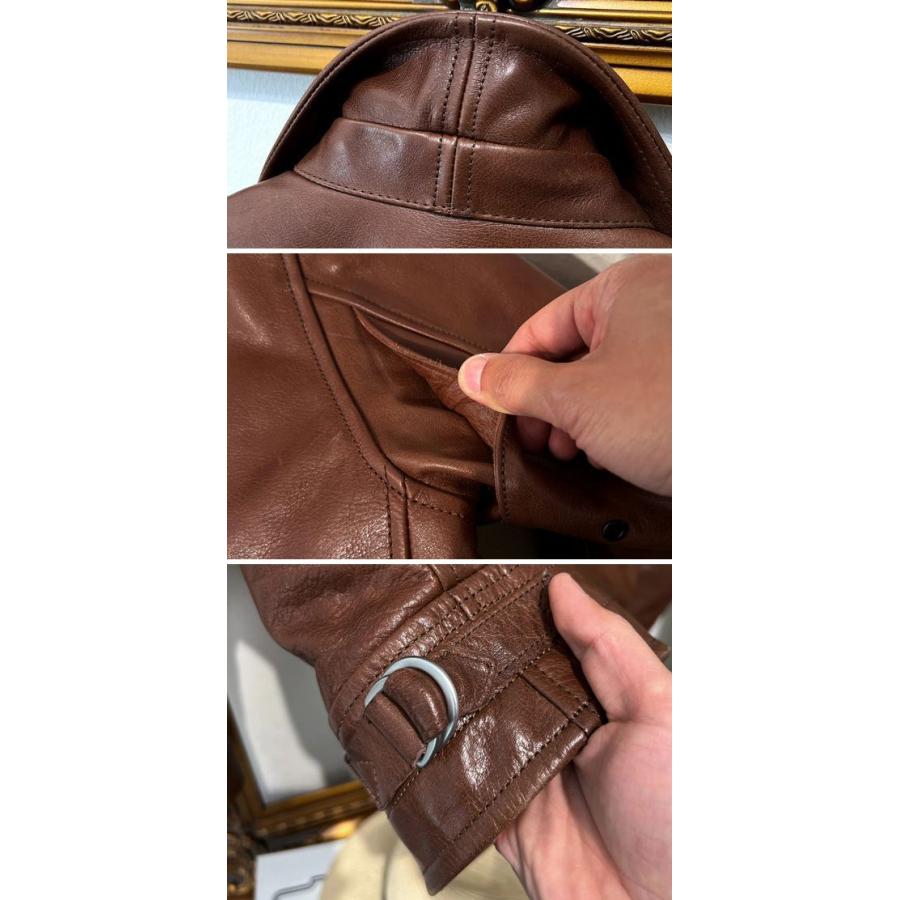 少量生産 革ジャン 本革 カウハイドレザー メンズ レザージャケット
