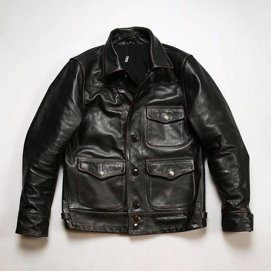 革ジャン 本革 ホースハイド 馬革 メンズ レザージャケット