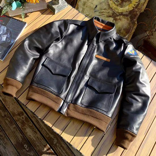 本革/レザージャケット メンズ 革ジャン A-2 フライトジャケットタイプ