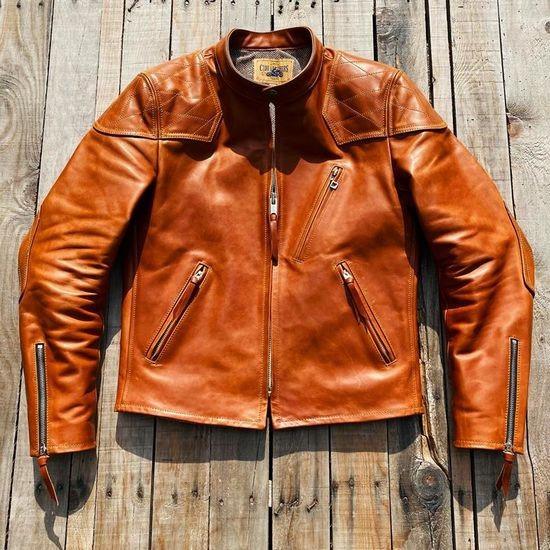 限定でセール価格 革ジャン 本革 馬革 ホースハイド メンズ レザージャケット シングルライダース タン ブラウン 代引き不可商品 送料無料 一 番 安い通販 Atsw At