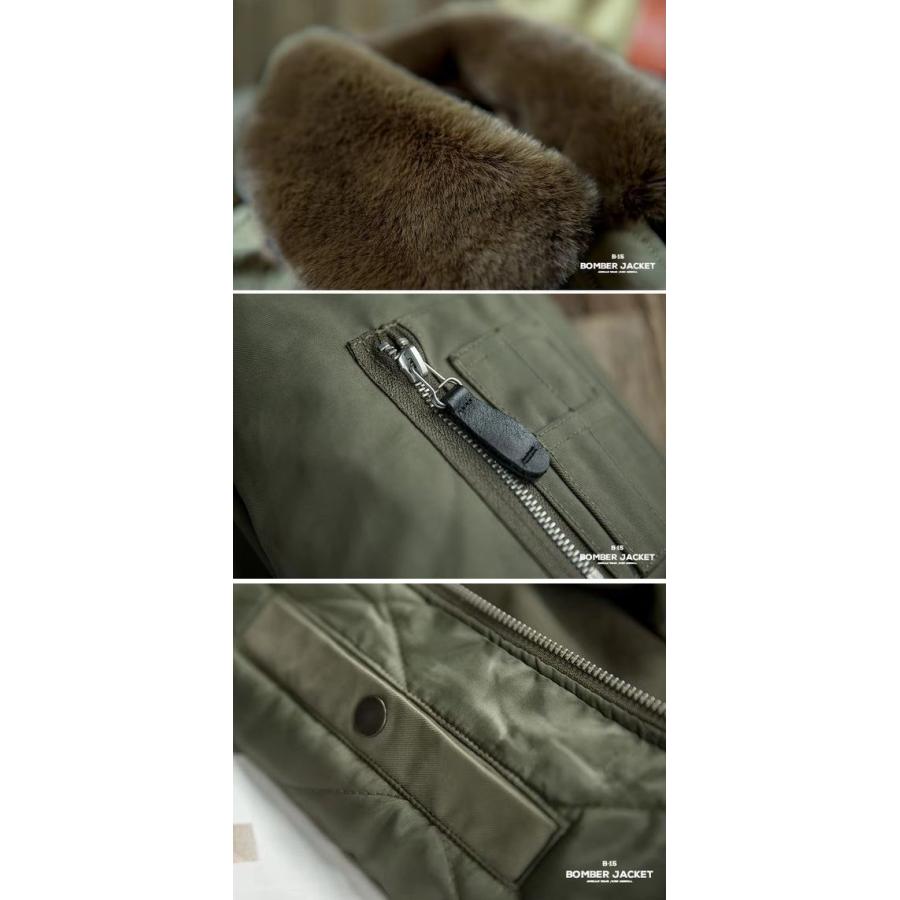 メンズ フライトジャケット B-15タイプ ミリタリー ジャケット