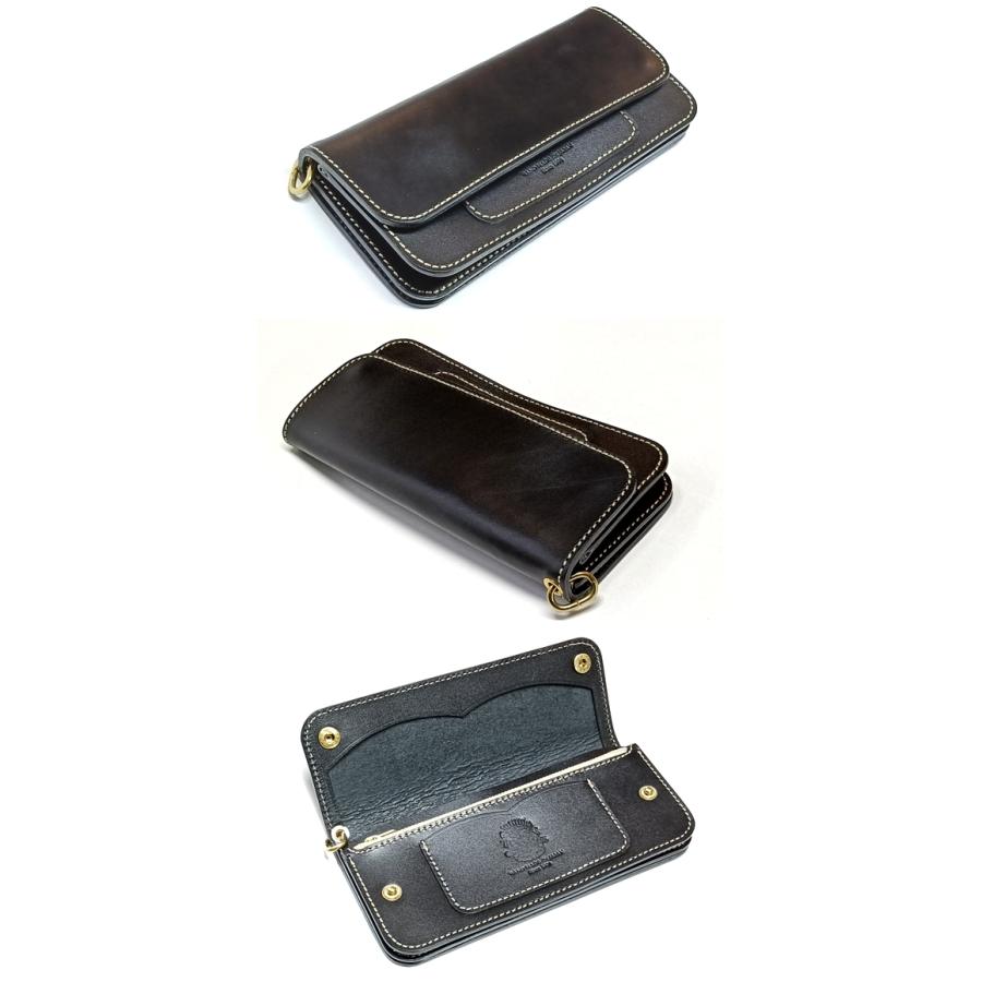 andMeat.】本革 ヌメ革 長財布 トラッカー バイカーウォレット ロング