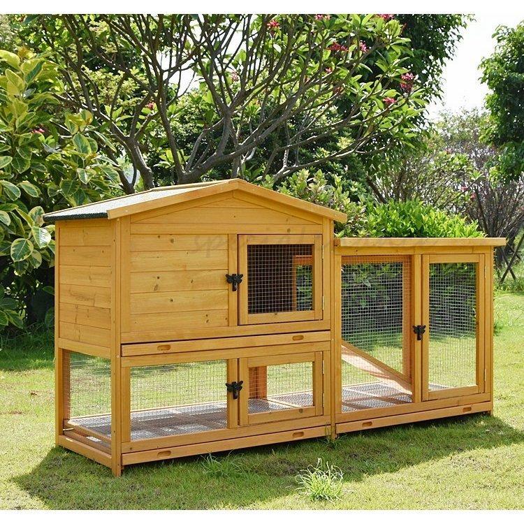 ペットハウス 小動物ケージ ウサギ うさぎ 屋外飼育透明なドア 大型 はと ペットケージ別荘 飼育 組立式 天然杉材 小動物ケージ 鶏 鴨 はと うさぎ 二重 屋外 防腐材 木製 osc Andモア