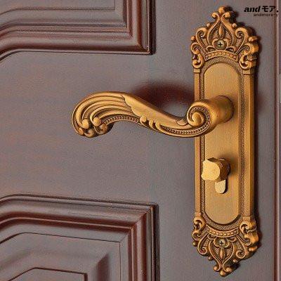 ドアノブ おしゃれ アンティーク レトロ ブロンズゴールド ドアノブ