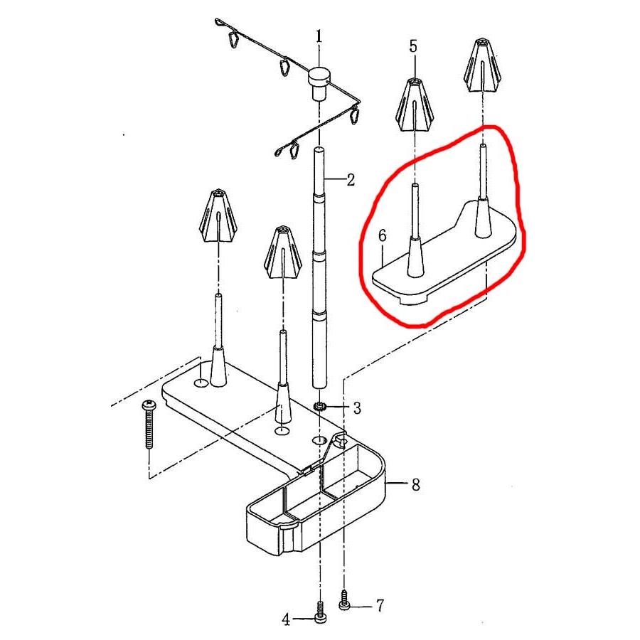 ふらっとろっく用糸立台フタ | ベビーロック