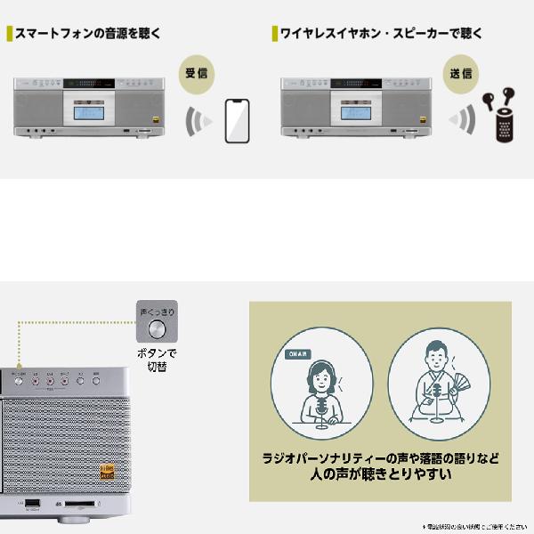 TOSHIBA（東芝） AUREX ハイレゾ対応SD/USB/CDラジオカセット