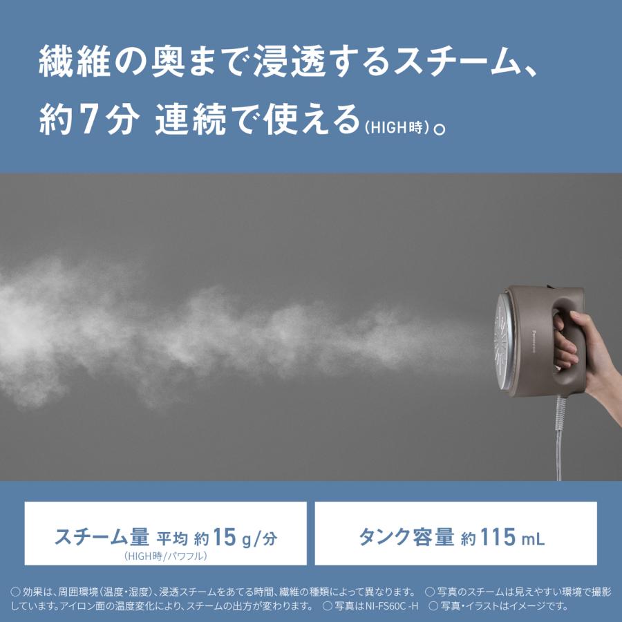 Panasonic（パナソニック） 衣類スチーマー NI-FS60C-A [クレイブルー