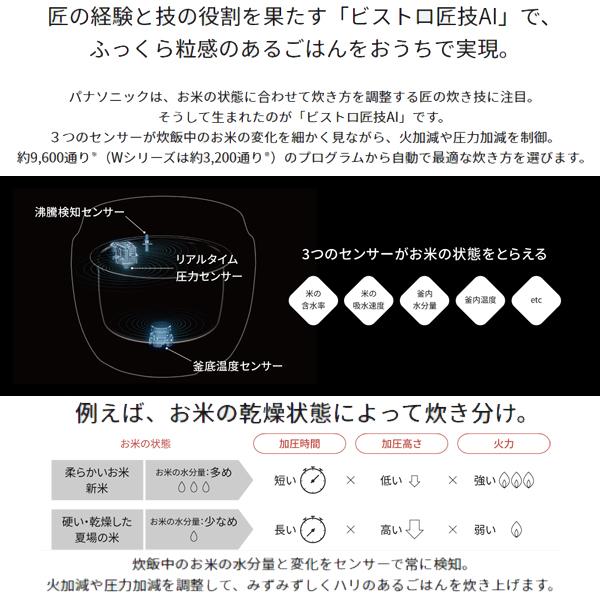 Bistro（Panasonic） パナソニック 可変圧力IHジャー炊飯器