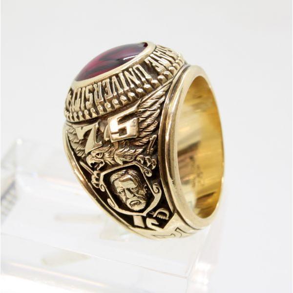 10k カレッジリング 金 ゴールド 美品 10金 ◎中古品◎10金 カレッジリング 18号 : 安藤商事ヤフーショップ