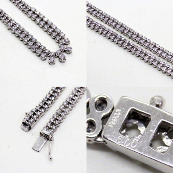 ◎中古美品◎プラチナ ダイヤ 5.00ct テニスネックレス : 安藤商事 
