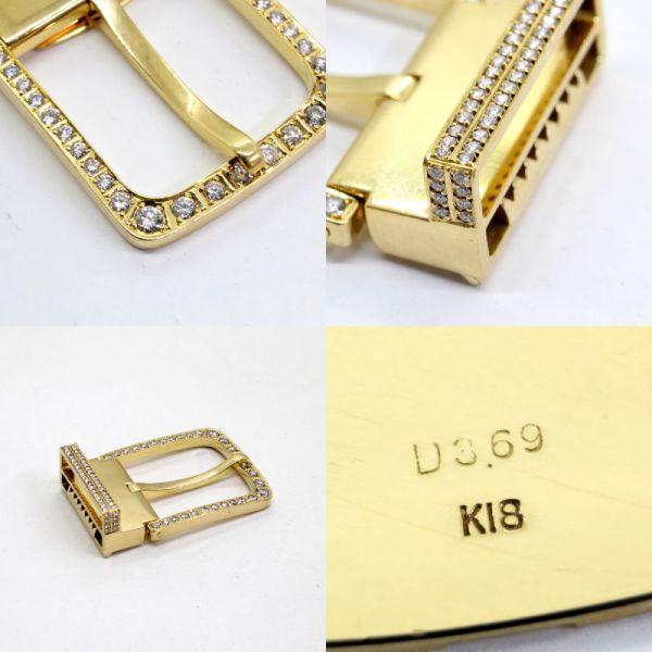 ◎中古美品◎18金 ダイヤ 3.69ct バックル 新品クロコダイル ◎中古美品◎18金 ダイヤ 3.69ct バックル 新品クロコダイル