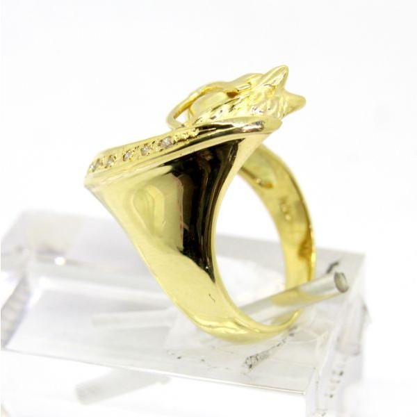 ◎中古美品◎18金 ダイヤ 馬デザイン リング 14号 : 安藤商事ヤフー 