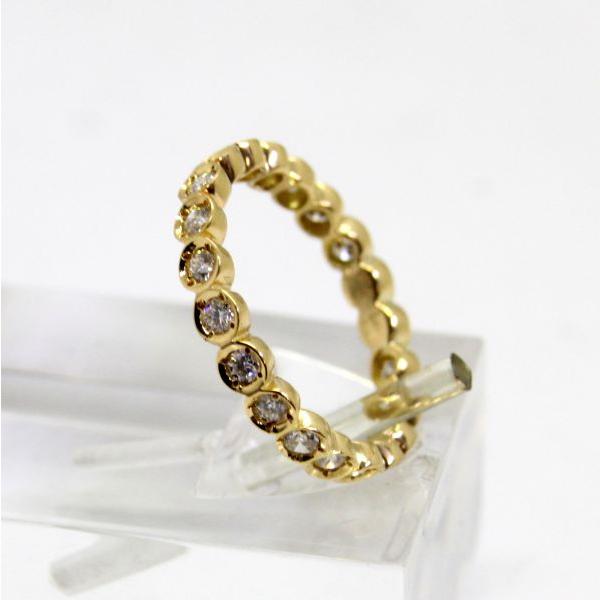 ◎中古美品◎18金 ダイヤ 0.52ct フルエタニティリング 8号 : 安藤 