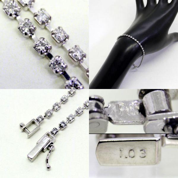 ◎中古美品◎プラチナ ダイヤ 1.03ct テニスブレスレット : 安藤商事  