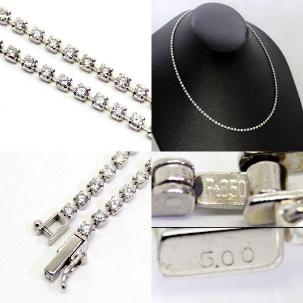 ◎中古美品◎プラチナ ダイヤ 5.00ct テニスネックレス : 安藤商事 