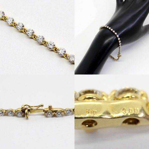 ◎中古美品◎18金 ダイヤ 3.00ct テニスブレスレット : 安藤商事