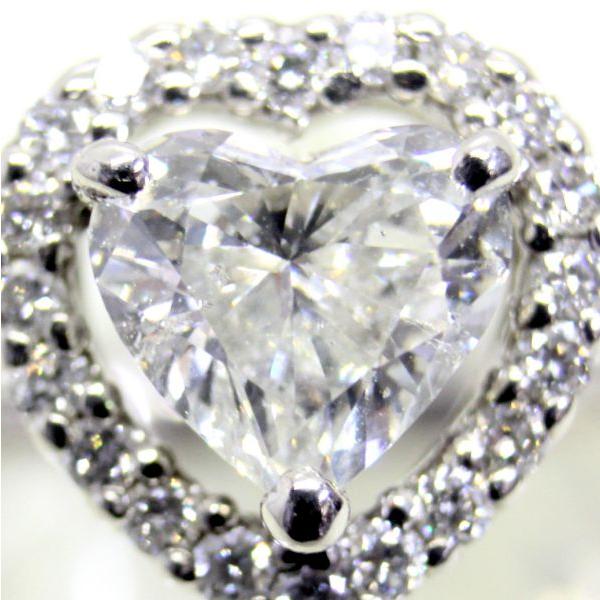 ◎中古美品◎プラチナ ハートカットダイヤ 0.737ct【H，SI-2 
