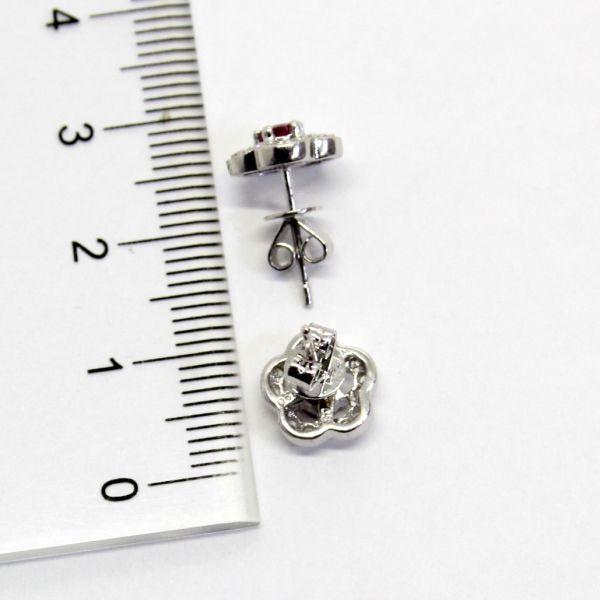 ◎中古美品◎18金WG ルビー 0.40ct ダイヤ 0.16ct ピアス : 安藤 