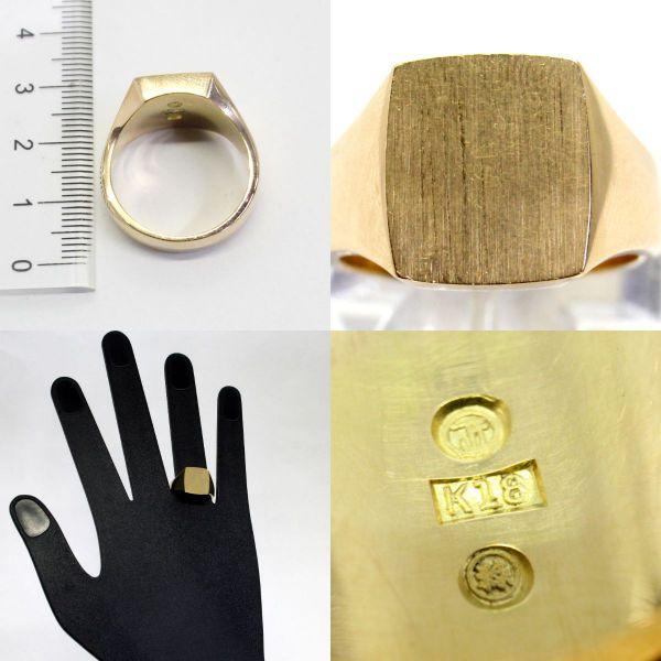 ◎中古美品◎18金 18.9g 印台 メンズリング 20号 : 安藤商事ヤフー