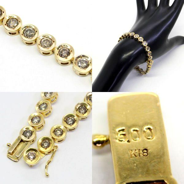 ◎中古美品◎18金 ダイヤ 5.00ct テニスブレスレット : 安藤商事