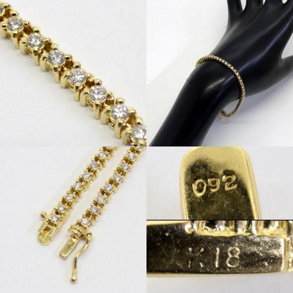 ◎中古美品◎18金 ダイヤ 0.92ct テニスブレスレット : 安藤商事 
