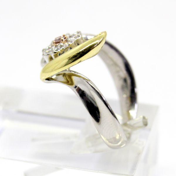◎中古美品◎プラチナ，18金 ピンクダイヤ 0.046ct ダイヤ 0.25 