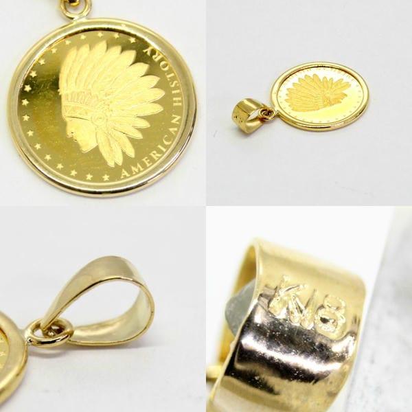 ◎中古美品◎18金枠 25分の1オンス 純金コイン ペンダント : 安藤 
