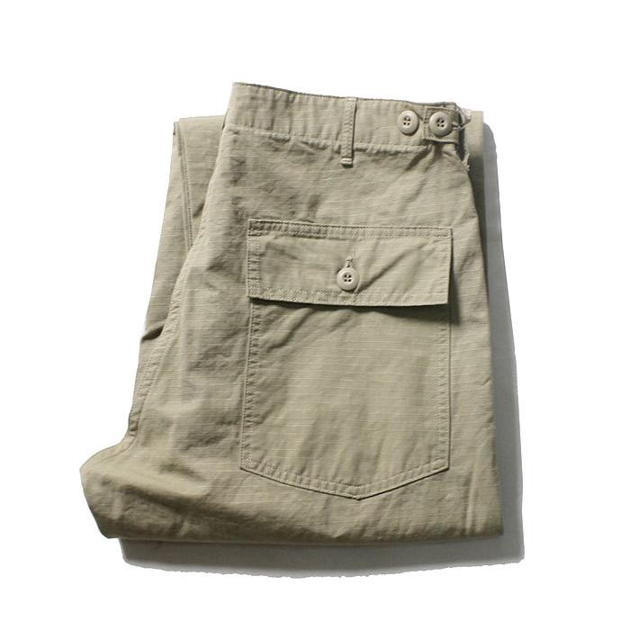 orSlow オアスロウ ベージュ リップストップ レギュラーフィット