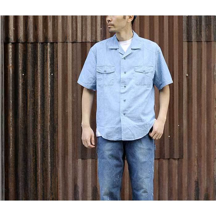 orslow オアスロウ 半袖シャツ サイズ4 orSlow オアスロウ シャンブレー半袖ワークシャツ CHAMBRAY 60's