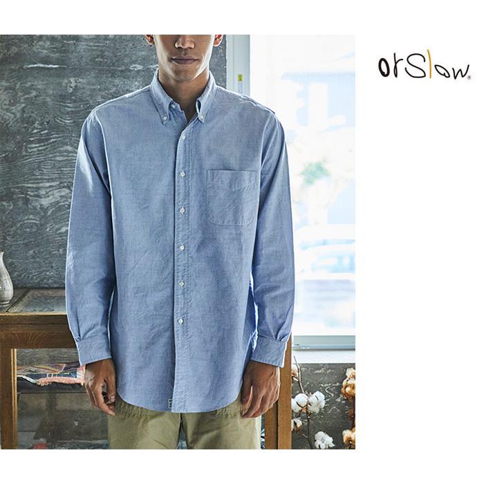 orSlow オアスロウ ライトブルー オックスフォード ボタンダウン