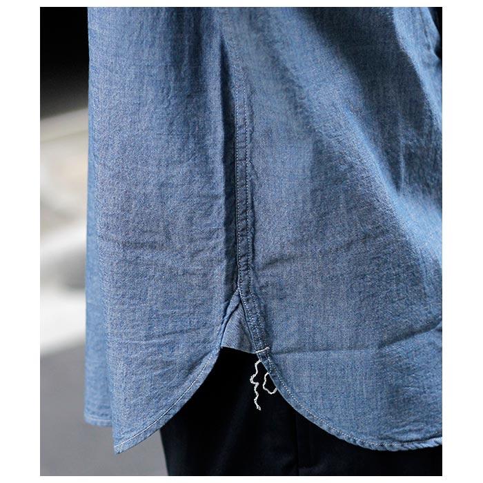 【特価】orSlow オアスロウ デニムブルー ショートスリーブシャツ 3サイズ orSlow オアスロウ ショートスリーブ シャンブレー ワーク