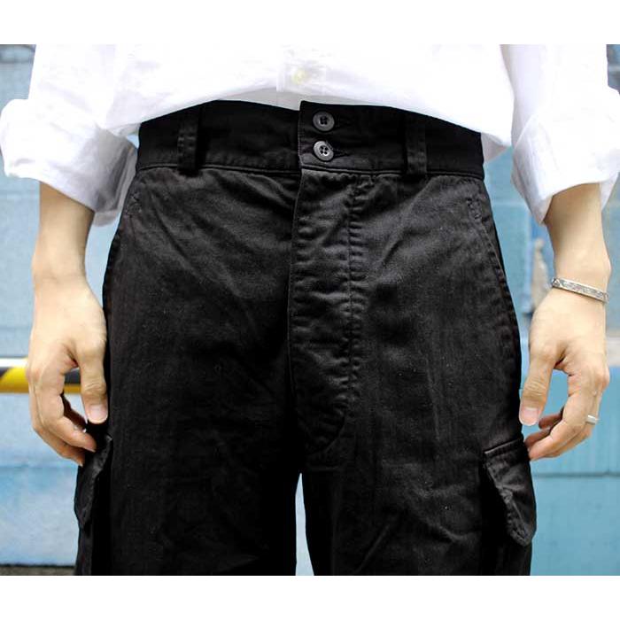 オアスロウ　カーゴ　フレンチワークパンツ 　黒　S　ボタンフライ オアスロウ カーゴ フレンチワークパンツ 黒 S ボタンフライ