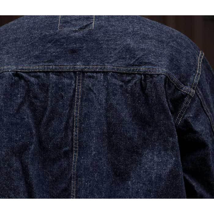 orslow オアスロウ　デニムジャケット　1st 2イヤーウォッシュ　M orSlow,1st type PLEATED FRONT BLOUSE 2 YEAR WASH WITH PAINT