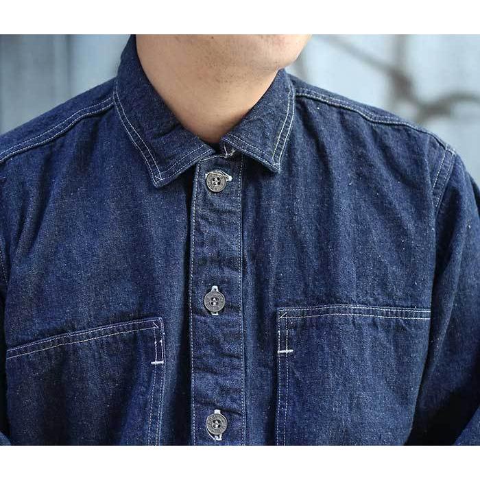 XL 4 オアスロウ デニム プルオーバー ARMY NAVY シャツ Gジャン orSlow PW PULLOVER SHIRT JACKET DENIM U.S.ARMY | andPheb