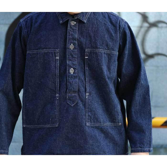 XL 4 オアスロウ デニム プルオーバー ARMY NAVY シャツ Gジャン orSlow U.S.ARMY プルオーバーシャツジャケット | andPheb Staff