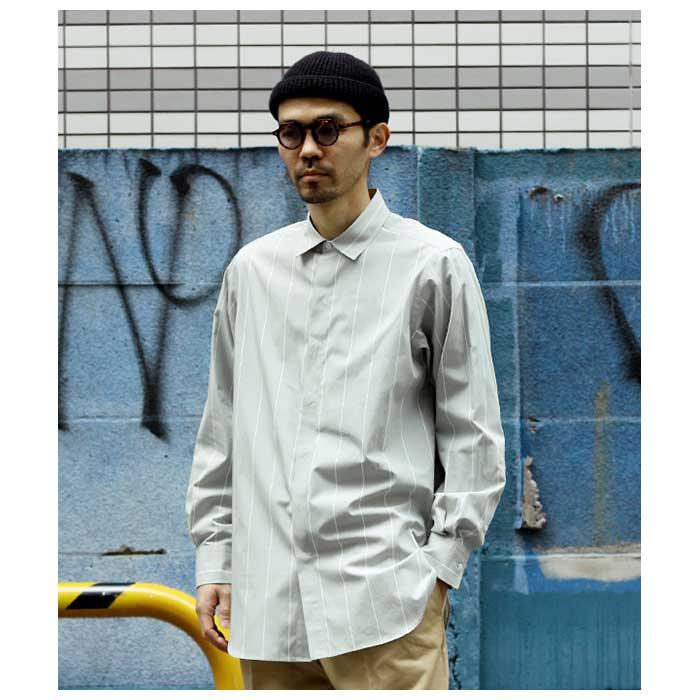 Scye SCYE サイ コットンポプリン ストライプ シャツ STRIPED COTTON 